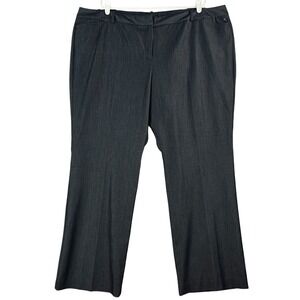 Worthington Women's Modern Fit Black Pants Sz 24W Straight Leg Stretch High Rise